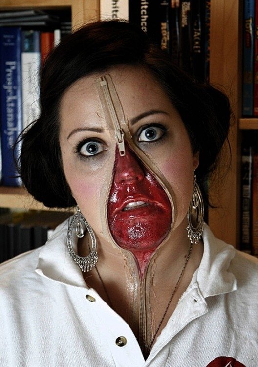 Awesome "Unzipped" Zipper Halloween Makeup Ideas Awesome "Unzipped" Zipper Halloween Makeup Ideas