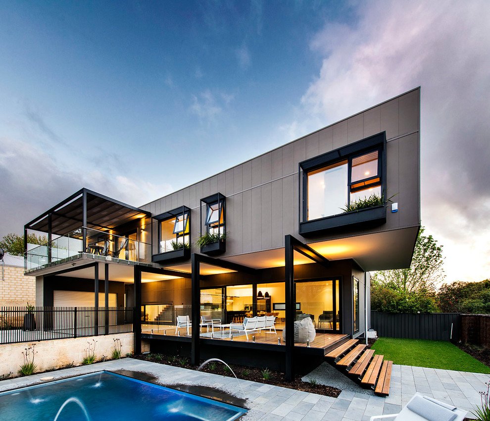 contemporary dark exterior design