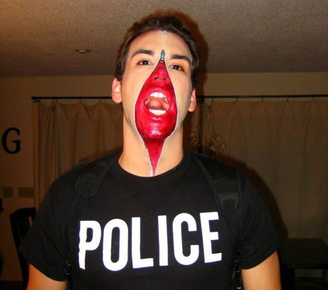 zipper halloween makeup
