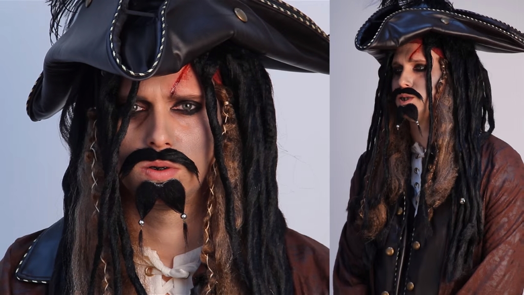 Pirate Halloween Makeup.